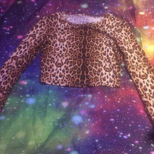 Y2K Cheetah Long sleeved Crop top